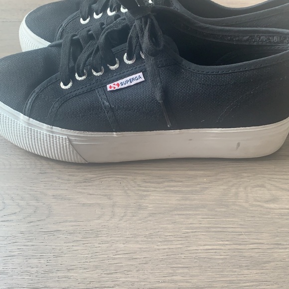 SUPERGA sneakers black canvas size 41 - Picture 6 of 12